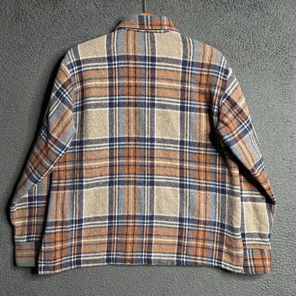 Vintage 60s Big Yank Check Plaid Button Up Flannel Medium Rockabilly Logger - Picture 3 of 12